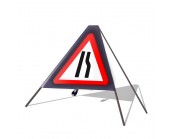 Road Narrows Offside Roll Up Sign 